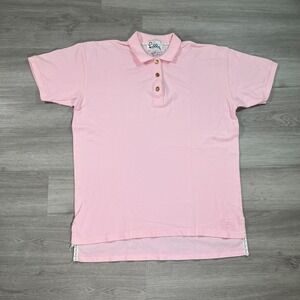 VTG Lilly Pulitzer Polo Shirt Mens Size Large (14-16) Pink Golf Hong Kong Made